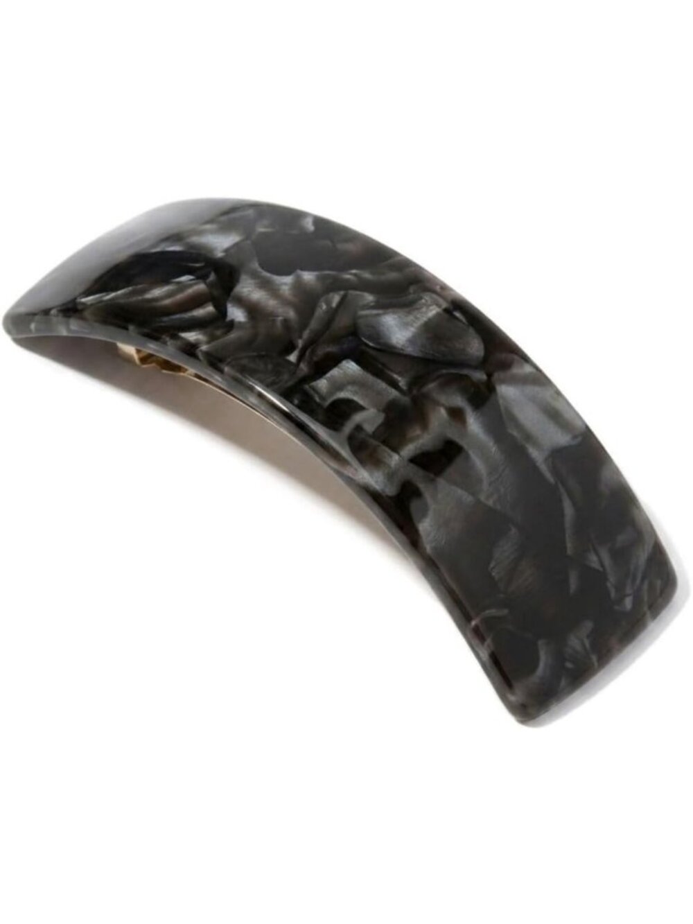Large Black French Hair Barrette for Thick Hair - Stylish Nacro Clip Accessory